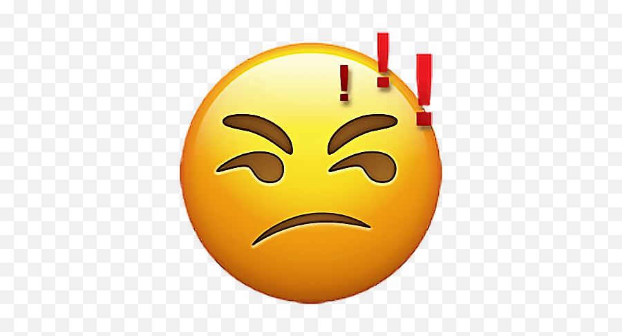 Emoji Emojisticker Sticker Sticker - Fed Up Emoji Face,Exclamation Emoji