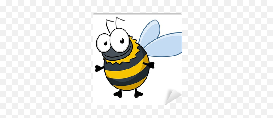 Flying Cartoon Bumble Bee Or Hornet Wall Mural U2022 Pixers - We Live To Change Spanish Jokes Emoji,What Does Thumbs Up Emoji Eith Colored Tile Mean