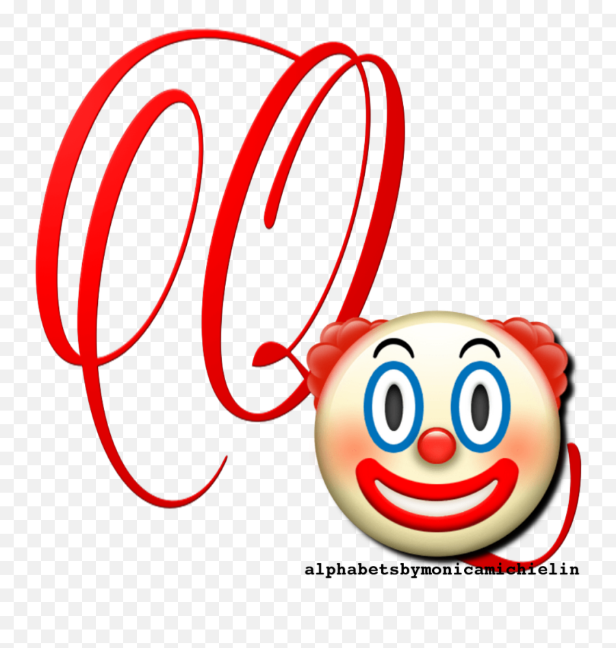 Monica Michielin Alphabets Clown Emoticon Emoji Alphabet Png,Emoticon :q