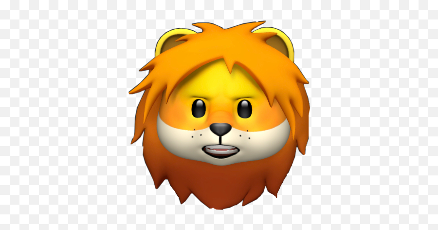 Animojiemojilion Sticker - Iphone Lion Emoji,Mega Emoji