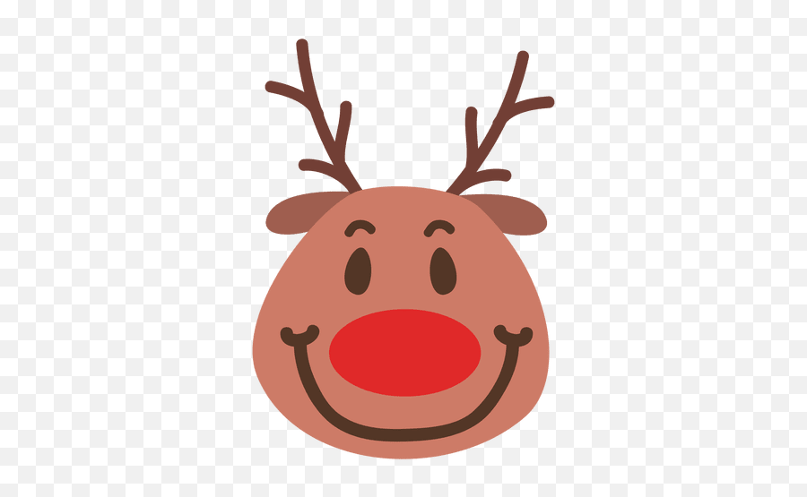 Smile Reindeer Face Emoticon 47 - Christmas Do Not Enter Sign Emoji,Reindeer Emoji