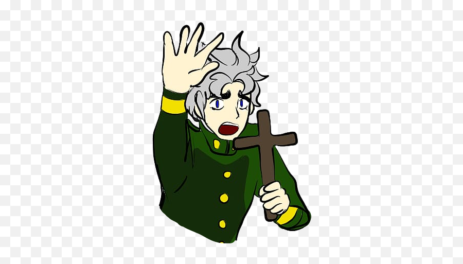 Jjba Koichihirose Sticker By Koichi Hirose Simper Emoji,Cross Emoticon For Instagram