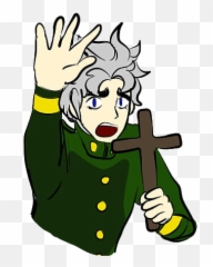 Jjba Koichihirose Sticker By Koichi Hirose Simper Emoji,Cross Emoticon For Instagram