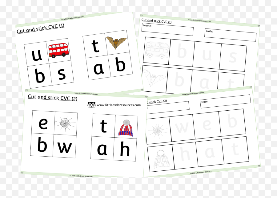 Free Cut And Stick Cvc Words Printable Early Yearsey Eyfs Emoji,St Patrick's Day Emoji Copy And Paste