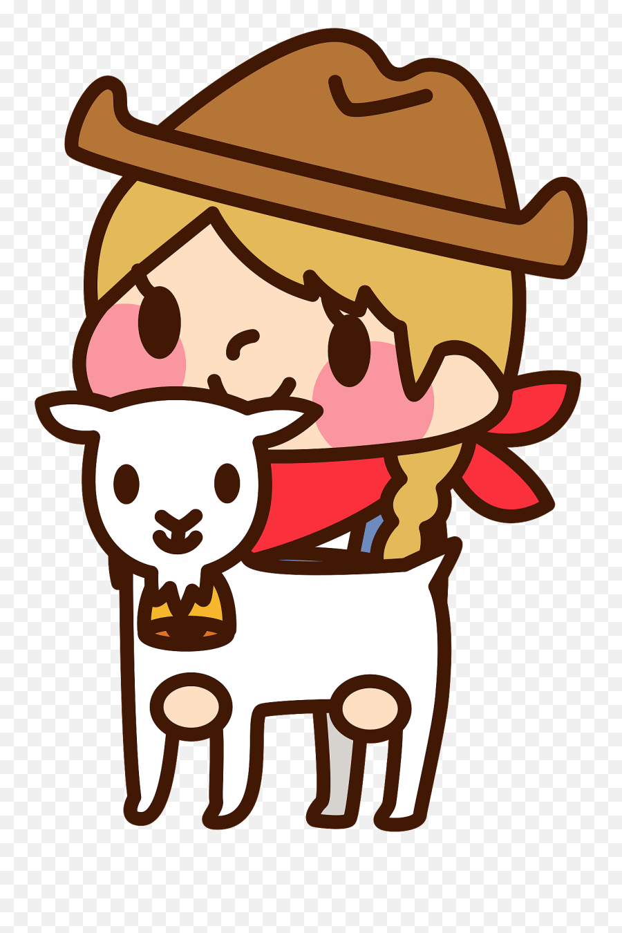 Cowgirl With Goat Clipart Emoji,Cowgirl Emoji
