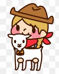 Cowgirl With Goat Clipart Emoji,Cowgirl Emoji