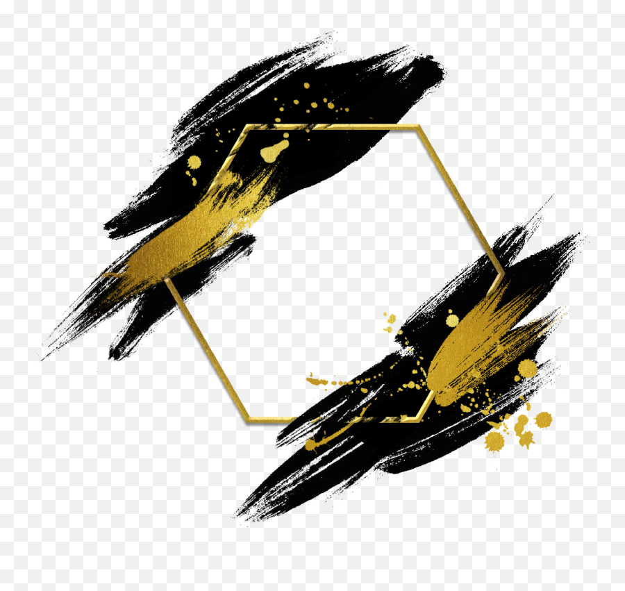 Octagon Geometric Gold Paint Sticker - Bird Emoji,Octagon Emoji