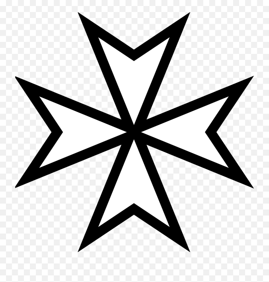 Malta Cross Transparent Cartoon - Knights Hospitaller Cross Emoji,Maltese Cross Emoji