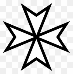 Malta Cross Transparent Cartoon - Knights Hospitaller Cross Emoji,Maltese Cross Emoji