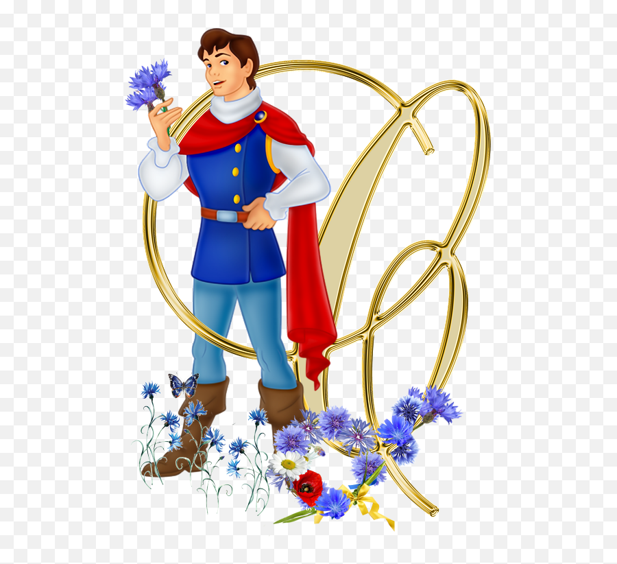 Disney Princess Flower Alphabeth Part - Snow White Prince Png Emoji,Disney Characters + Emotions