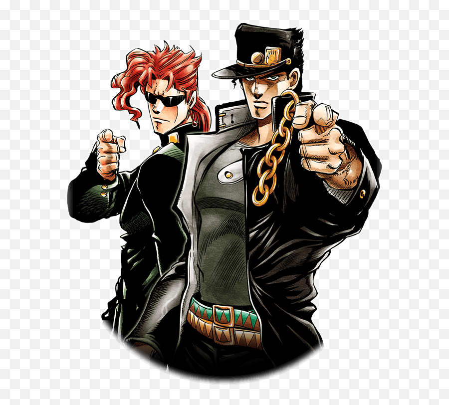 Jotaro And Kakyoin Pose Emoji,Jotaro Express Emotion