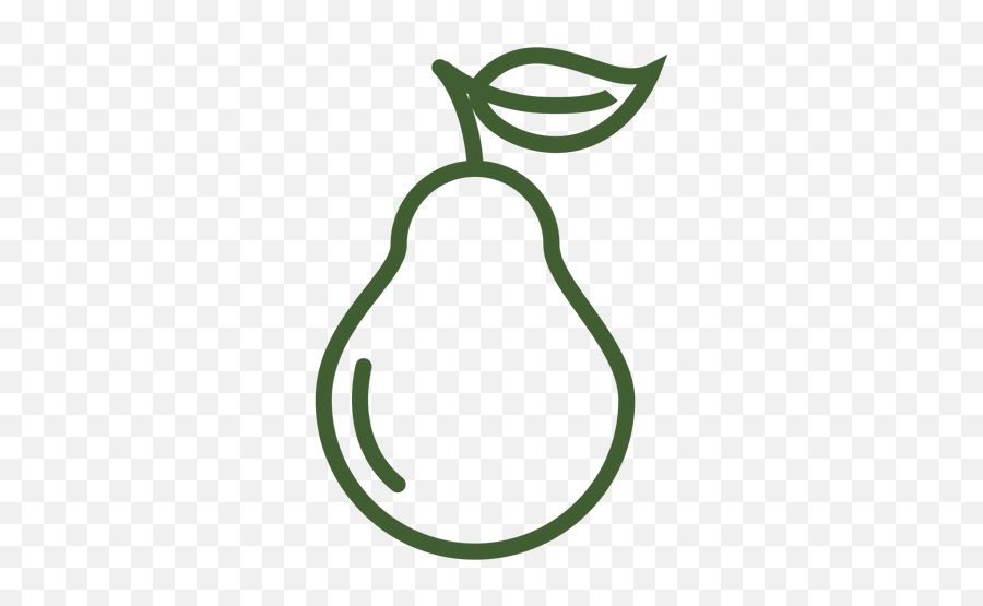 Pear Fruit Icon Pear - Silueta Pera Png Emoji,Prickly Pear Emoticon Meaning