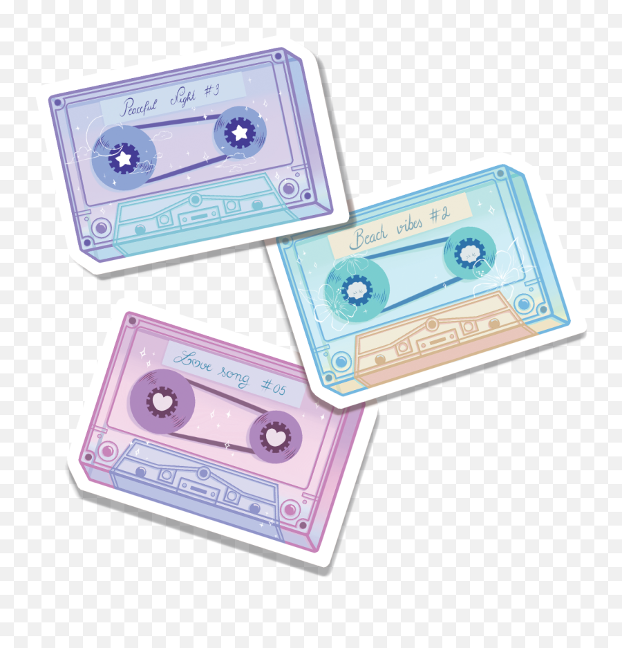 Stickers Audiotape - Tape Loop Emoji,Cassette Tape Emoji