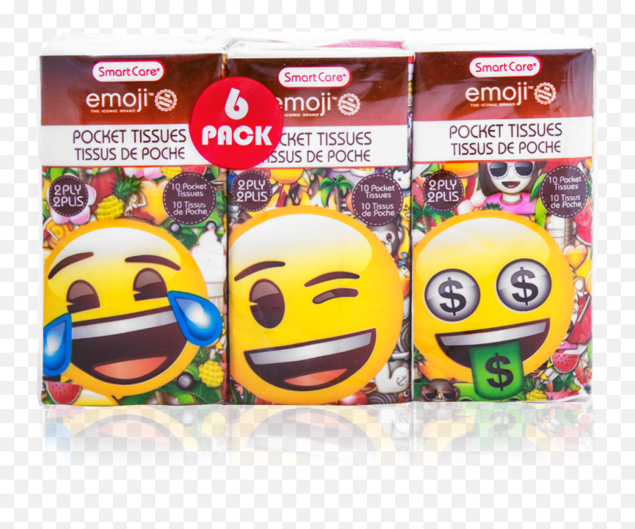 Smart Care Emoji Pocket Facial Tissues - Happy,Sunset Emoji