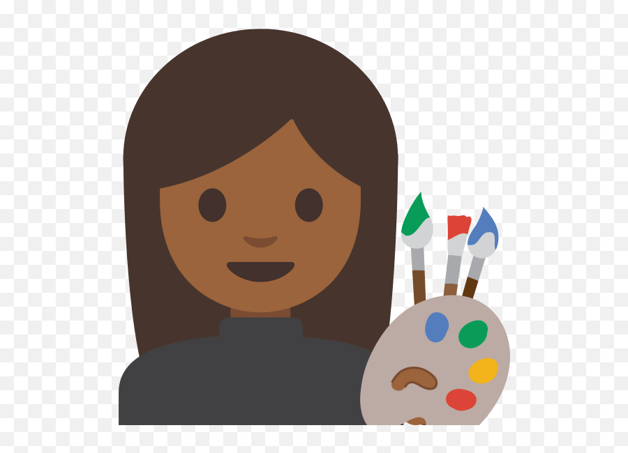 Emoji U1f469 1f3fe 200d 1f3a8 - Happy,Art Palette Emoji
