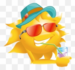 Sunglasses Clipart Beach Hat - Sun Has Got His Hat Emoji,Straw Hat Emoji