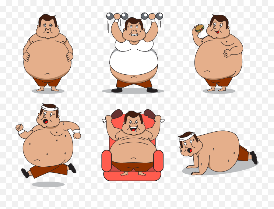 Fat Png Free Free Fat - Fat Man Fat Cartoon Emoji,Fat Guy Emoji