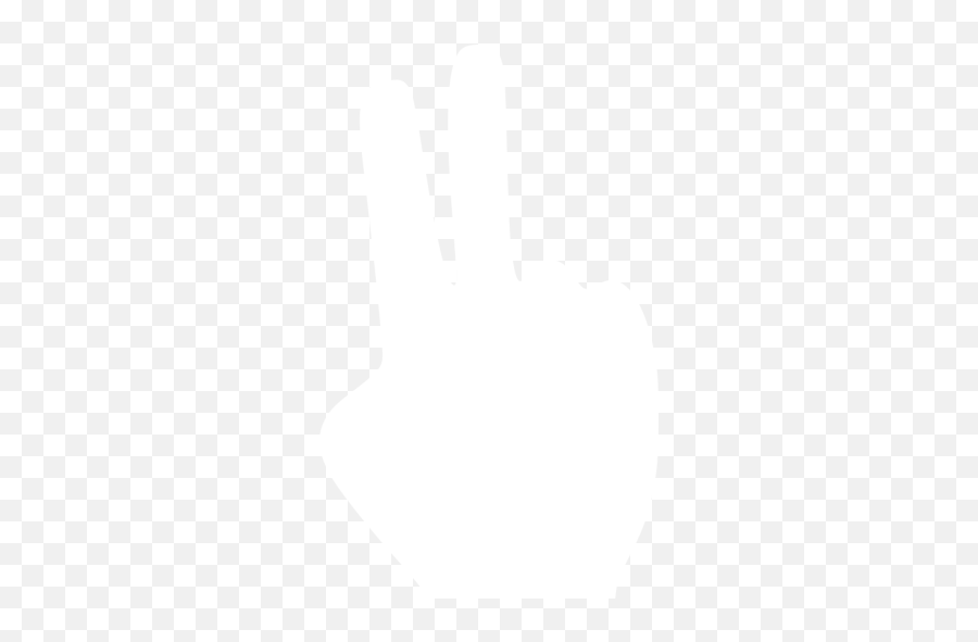 White Two Fingers Icon - Free White Hand Icons White Finger Icon Png Emoji,Fingers Point Up Emoticon