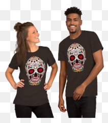 Day Of The Dead U2013 Heart Eyes Geocaching Unisex Designer T - Shirt Emoji,Heart Eye Emoji Shirt