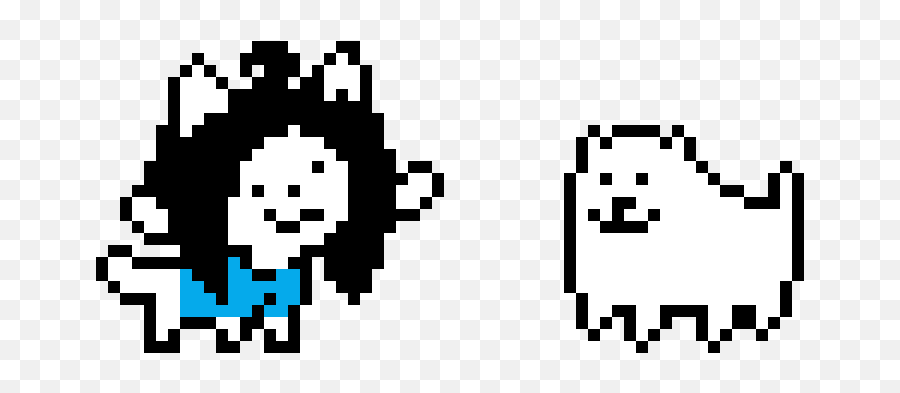 Temmie And Annoying Dog - Redbubble Undertale Annoying Dog Doggo Pixel Art Emoji,Annoying Dog Undertale Emoticon