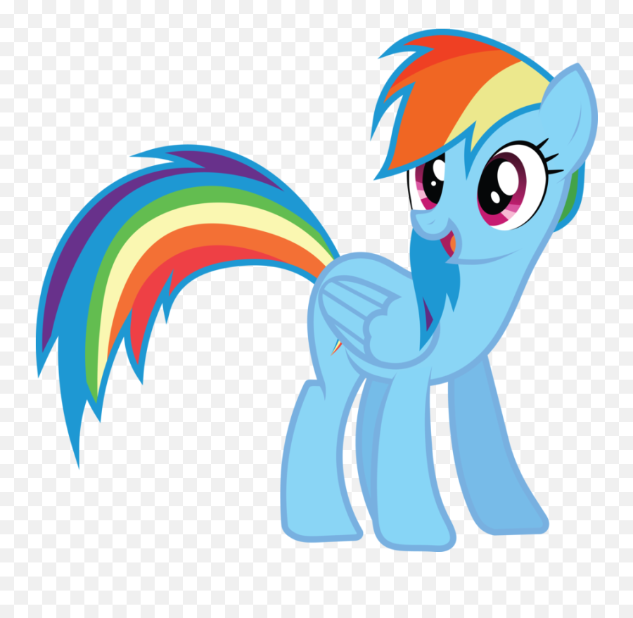 Rainbow Dash Vector Standing Png Photos - Rainbow Dash Png Emoji,My Little Pony Rainbow Dash Emoticons