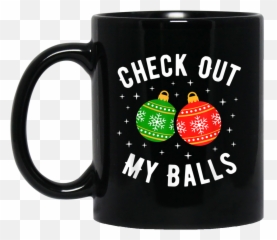 Check Out My Balls Funny Dirty Christmas Joke Mug - Awesome Emoji,Dirty Emoticon Pictures