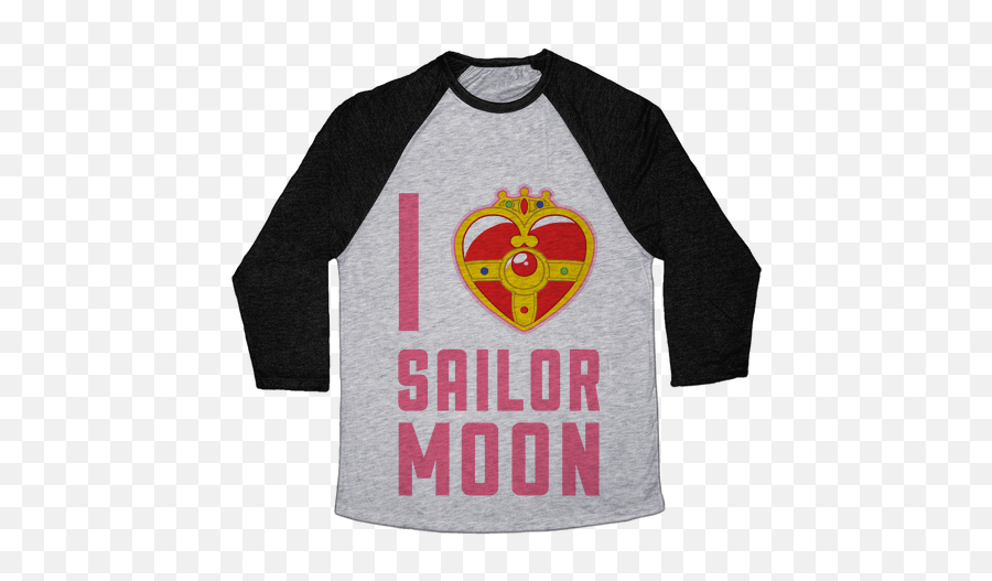 Download I Heart Sailor Moon Baseball - Long Sleeve Emoji,Moon Emoji Shirt