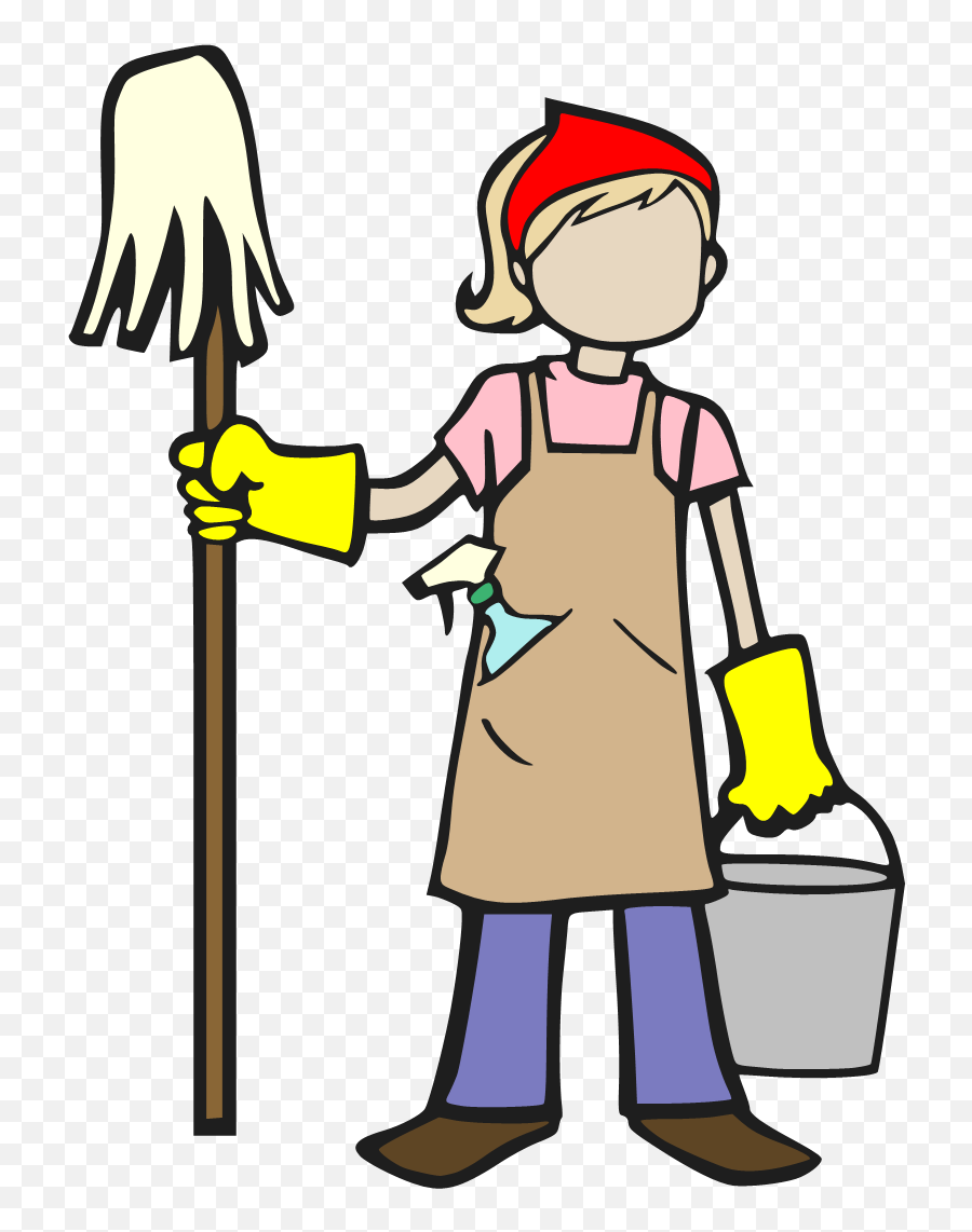 Cleaner Clip Art - Clip Art Library Cleaning Cartoon No Background Emoji,House Cleaning Emoji