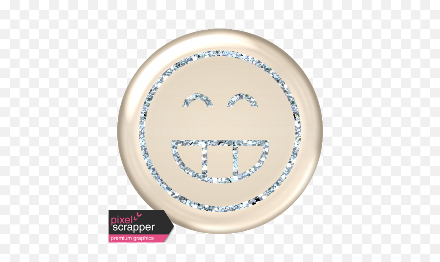 Emoticon Glitter Brad - Moon Emoji,Emoticon Scrapbook