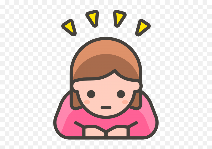 Woman Bowing Emoji - Man Bowing Emoji Png,Bow Emoji