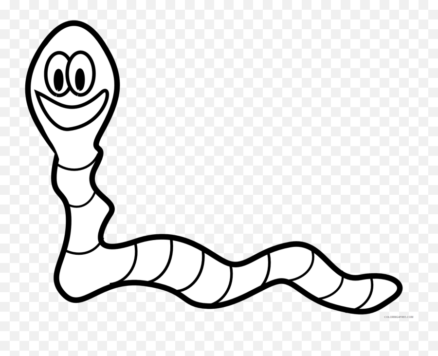 Worm Outline Coloring Pages 15 Worm Free Printable - Earth Worm Clipart Black And White Emoji,Free Printable Emoji Coloring Pages