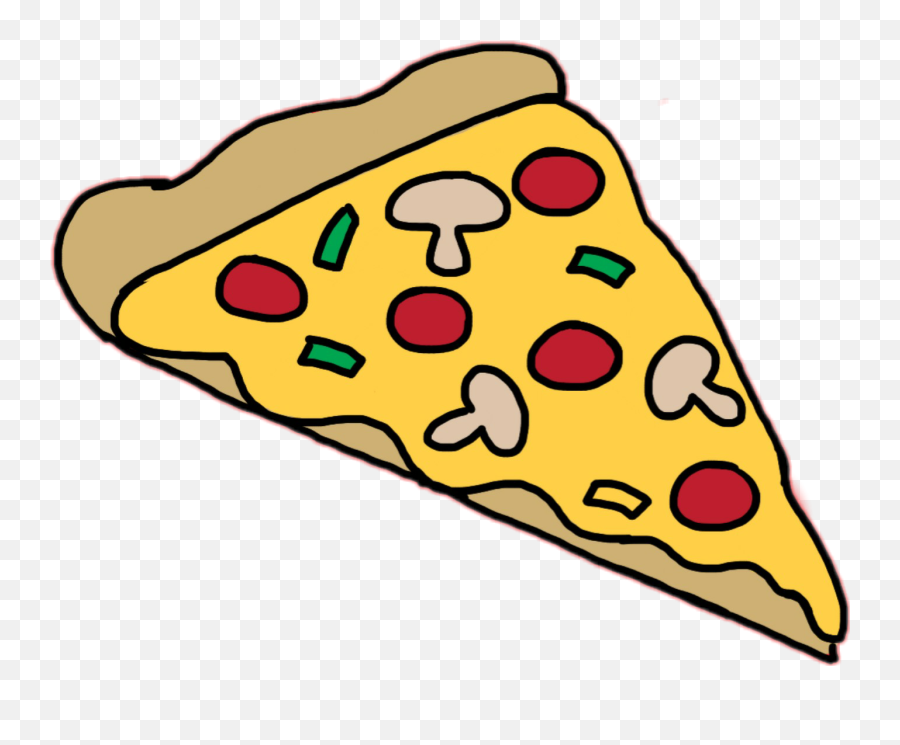 Pizza Doodle Meat Fastfood Sticker By Begüm Erit - Clip Art Pizza Slice Emoji,Emoji 2 Happy Meal