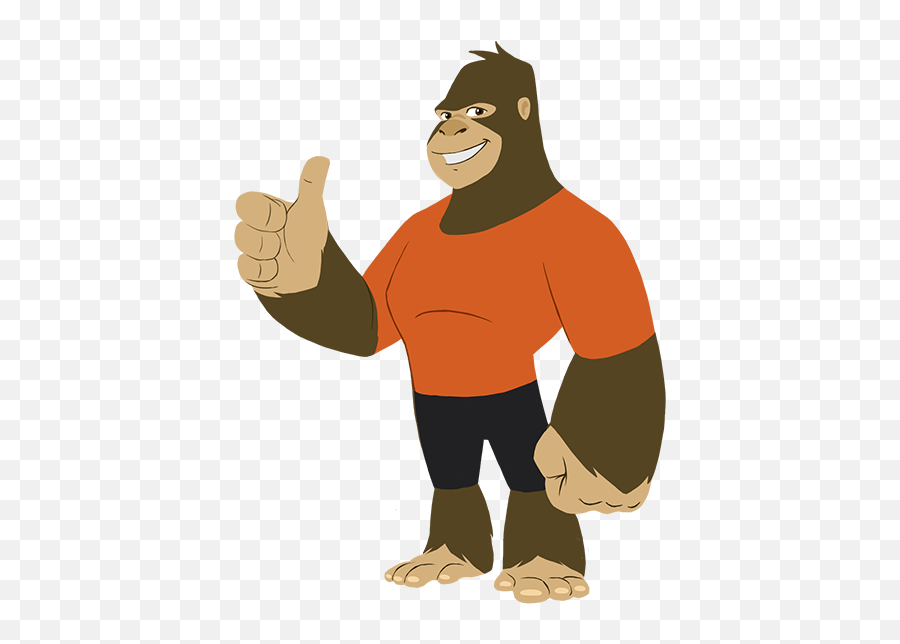 Download Hd Voucher Ape - Gorilla Thumbs Up Png Transparent Gorilla Thumbs Up Png Emoji,Gorilla Emoji