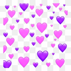 Pink Purple Emojis Emoji - Pink And Purple Heart Emoji,Instagram Emojis