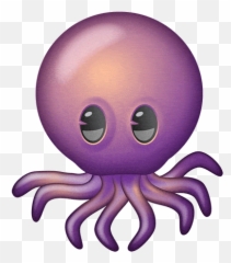 Common Octopus Emoji,Purple Octopus Emoji