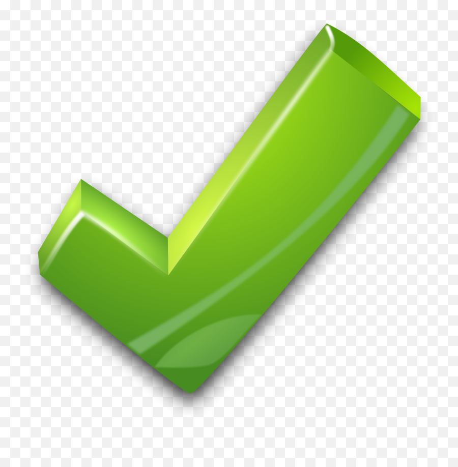 Free Green Check Mark Clip Art - Green Tick Png 3d Emoji,Green Check Mark Emoji