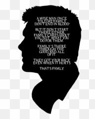 Supernatural Quotes - Family Black White Background Quote Emoji,John Mulaney Emotions And Die
