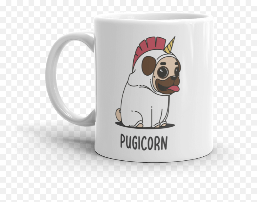 Pugicorn Funny Cute Pug Unicorn Coffee Emoji,Pug Emoticons For Iphone