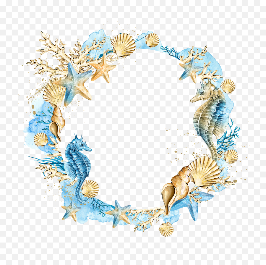 Download Wreath Starfish Shells - Corona De Mar Png Emoji,Patrick Starfish Emoticon