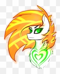 Neon Line Bust Female Green Eyes Mare Multicolored - Fictional Character Emoji,Guyana Flag Emoji
