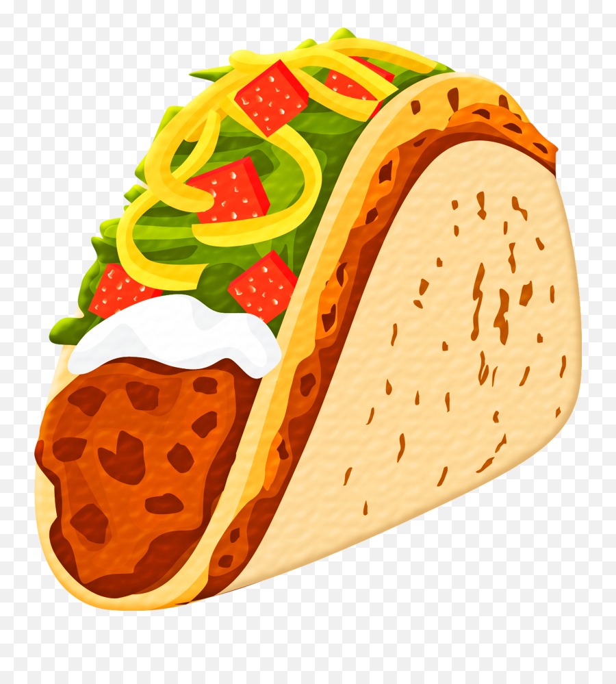 Taco Tortilla Cheese As A Drawing - Transparent Background Mexican Food Clipart Emoji,Who Posted Tacos Are Like Emotions