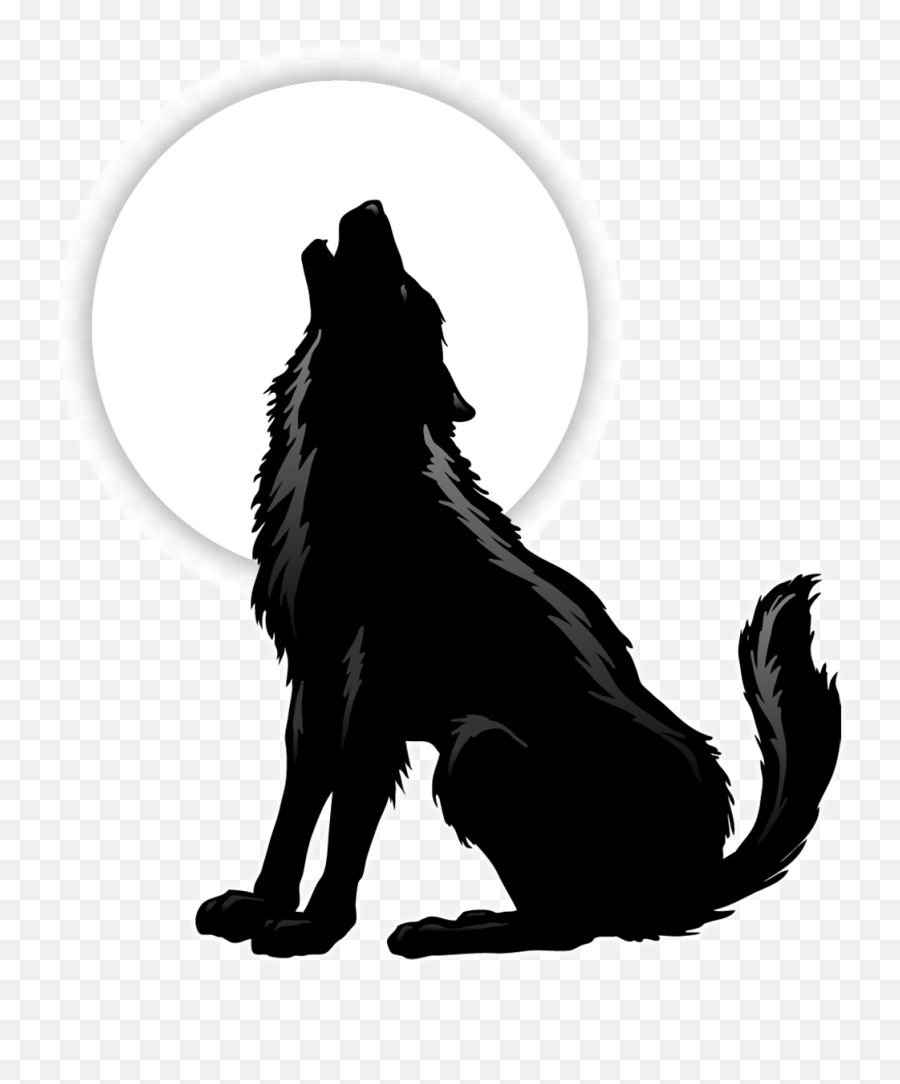 Gray Wolf Coyote Silhouette Clip Art - Transparent Wolf Howling Art Emoji,Howling Wolf Emoji