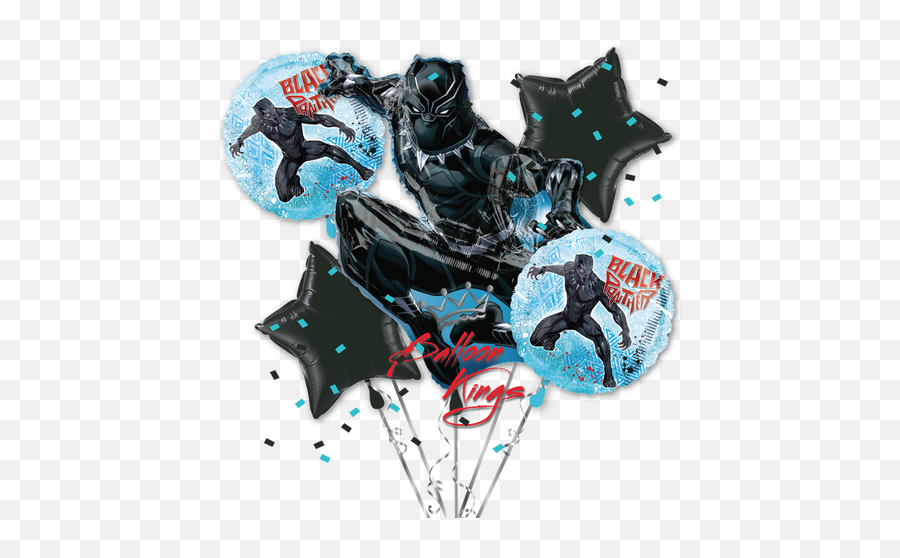 Black Panther Bouquet - Black Panther Balloons Png Emoji,Vblack Panther Emojis