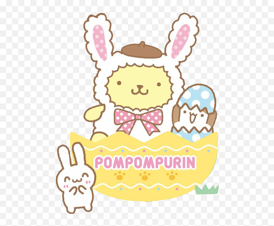 Pompompurin Easter Bunny Egg Sticker By - Happy Emoji,Bunny And Egg Emoji