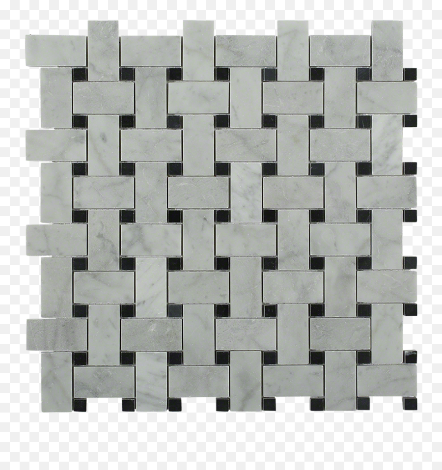 Trenza Basket Weave Carrara Marble Tile - Basketweave Calacatta Gold Black Dot Emoji,Emotion Wild Tile For Sale