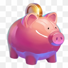 Game Ui - Domestic Pig Emoji,Emoji Coin Bank