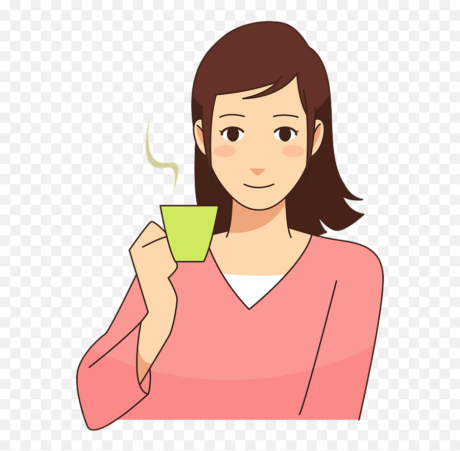 Woman Is Drinking Coffee Clipart Free Download Transparent - Clipart Girl Having Coffee Emoji,Emoji Drinkinjg Water Clipart