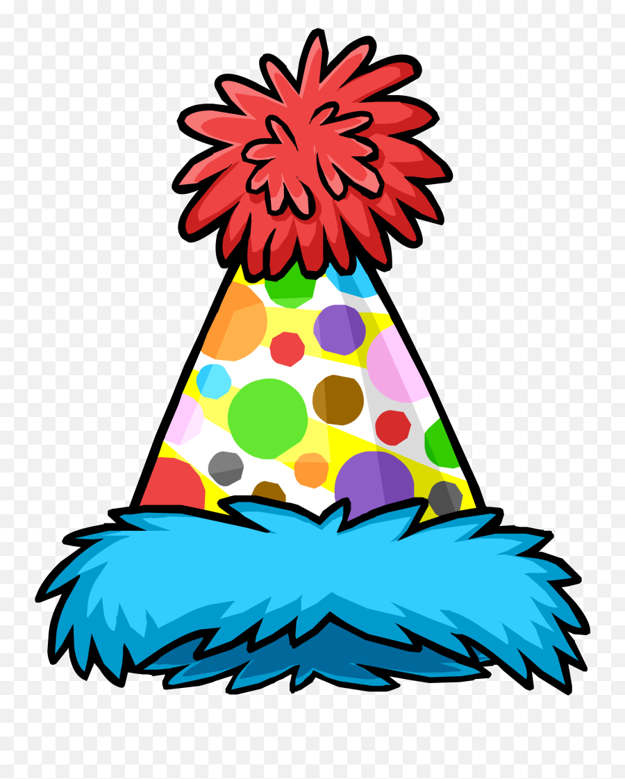 Mini Polka Dot Puffle Hat Club Penguin Wiki Fandom - Transparent Background Birthday Hat Clipart Png Emoji,Jester Hat Emoji