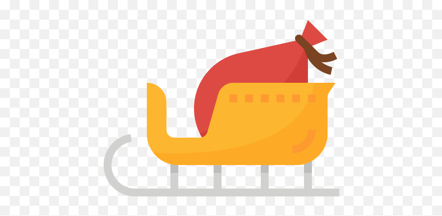 Christmas Santa Sledge Sleigh Transportation Icon - Free Emoji,Sled Emoji