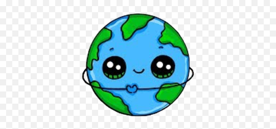 Cutest World Earth Globe Sticker - Dessin Facile De La Terre À Faire Emoji,Earth Emoticon